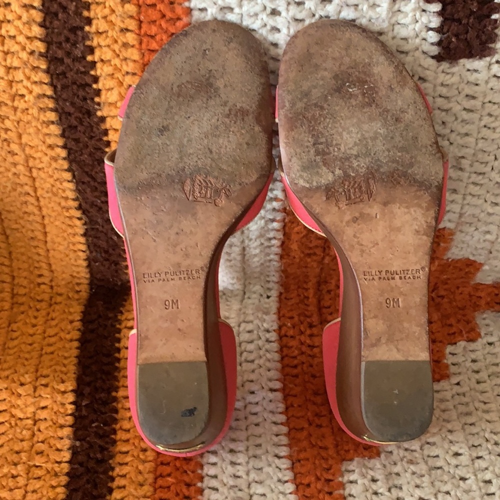 Lilly Pulitzer Pink Wedges Size 9 - Picture 6 of 7